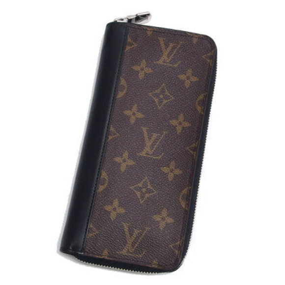 Louis Vuitton Monogram Macassar Zippy Wallet Vertical Black - Picture 1 of 3